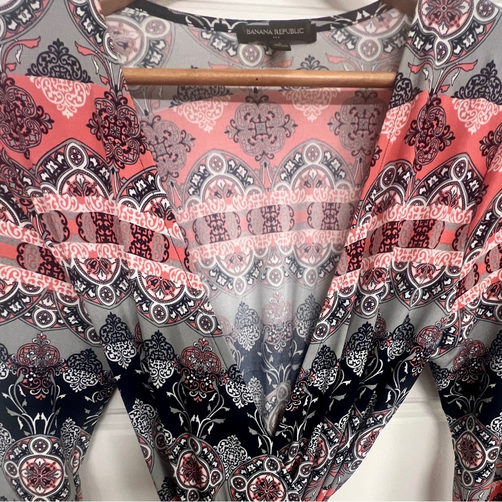 Banana Republic Womens Paisley Wrapped Dress 
Size S